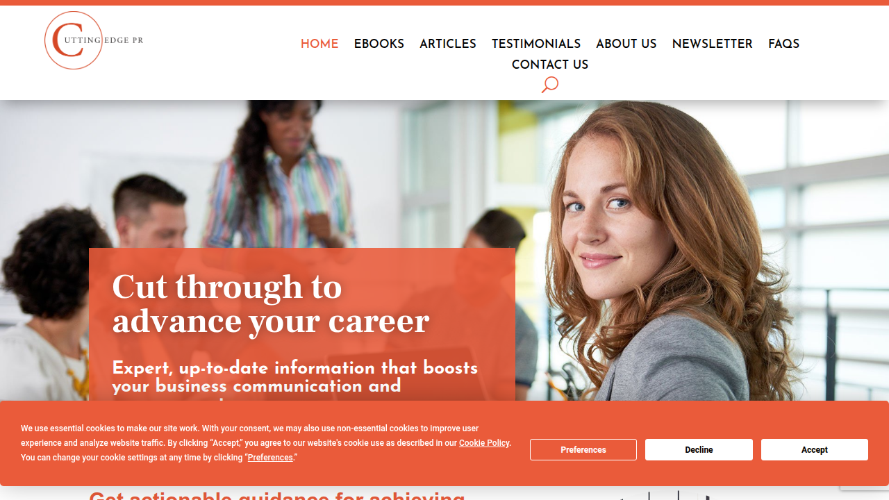 A screenshot of CuttingEdgePR.com, a resource that compares link-building services, emphasizing strategic SEO.