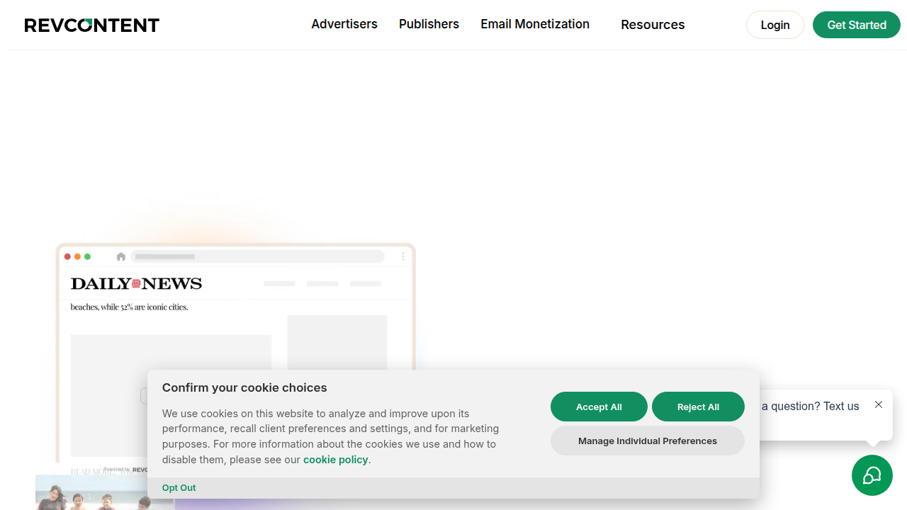 Revcontent's platform, illustrating its role in the future of AI-powered and programmatic digital advertising.