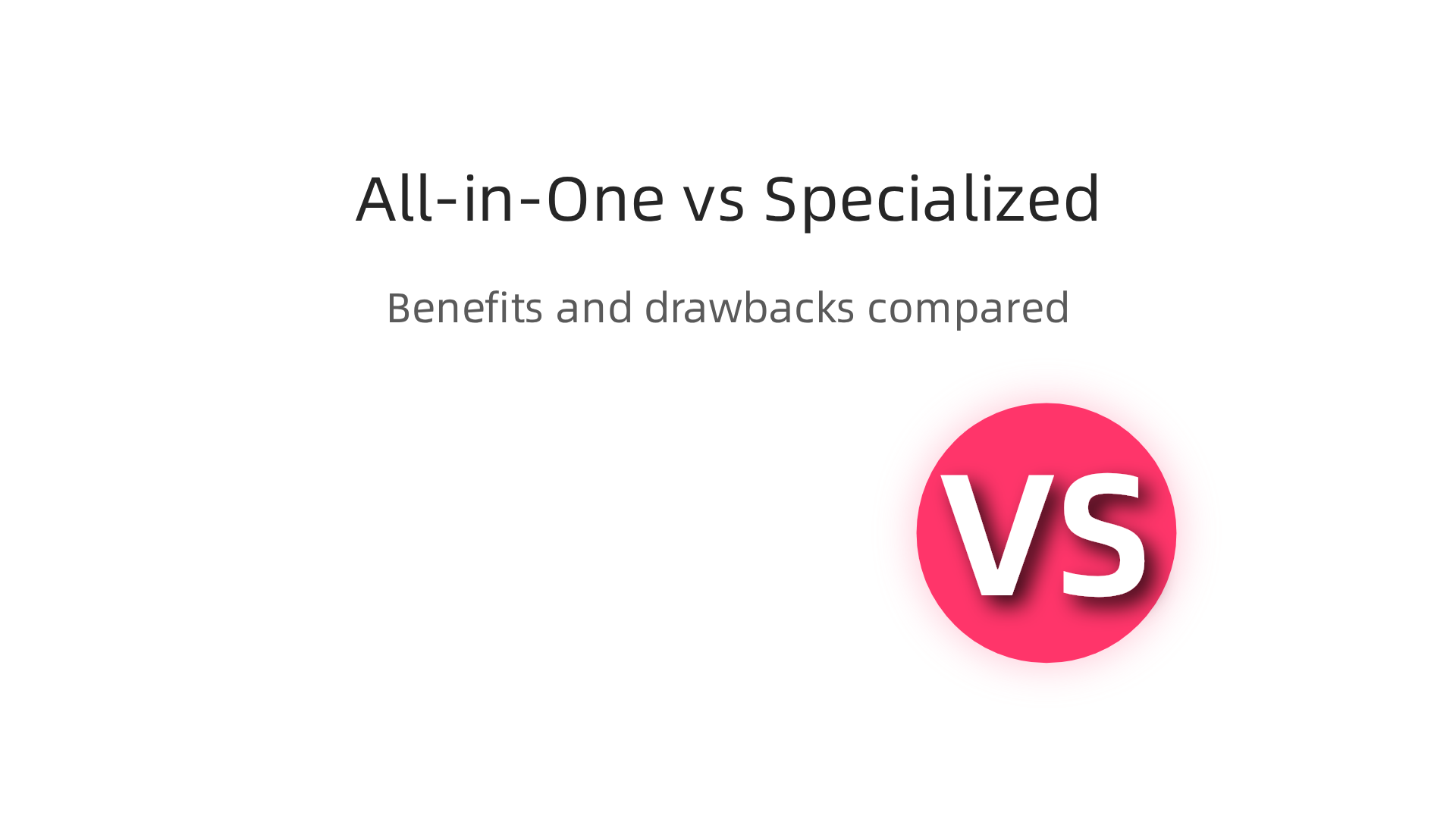 Comparing the benefits and drawbacks of all-in-one marketing suites versus specialized tools.