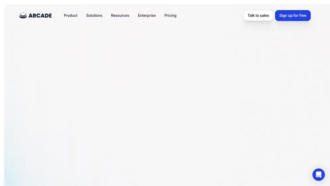 Arcade Software's website, potentially offering insights into SaaS marketing strategies and related tools.