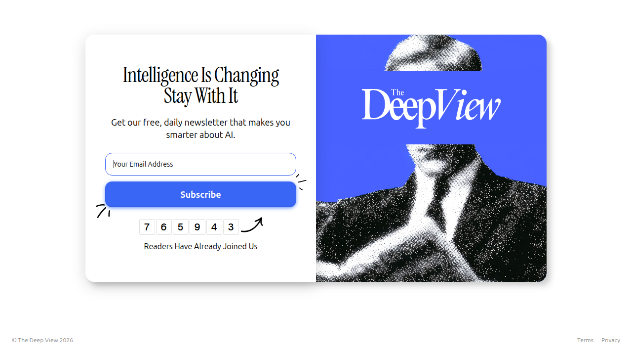 Screenshot of The AI Newsletter Worth Reading's subscription page, highlighting its focus on daily AI updates.