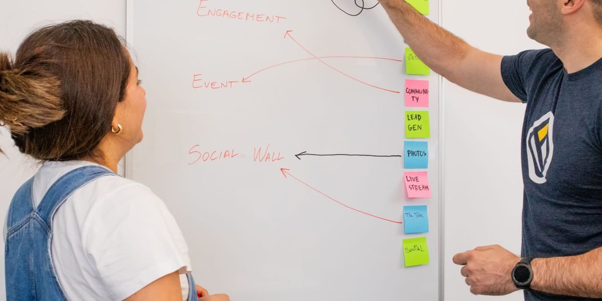 A creative team at a niche agency brainstorming tailored advertising concepts for clients.