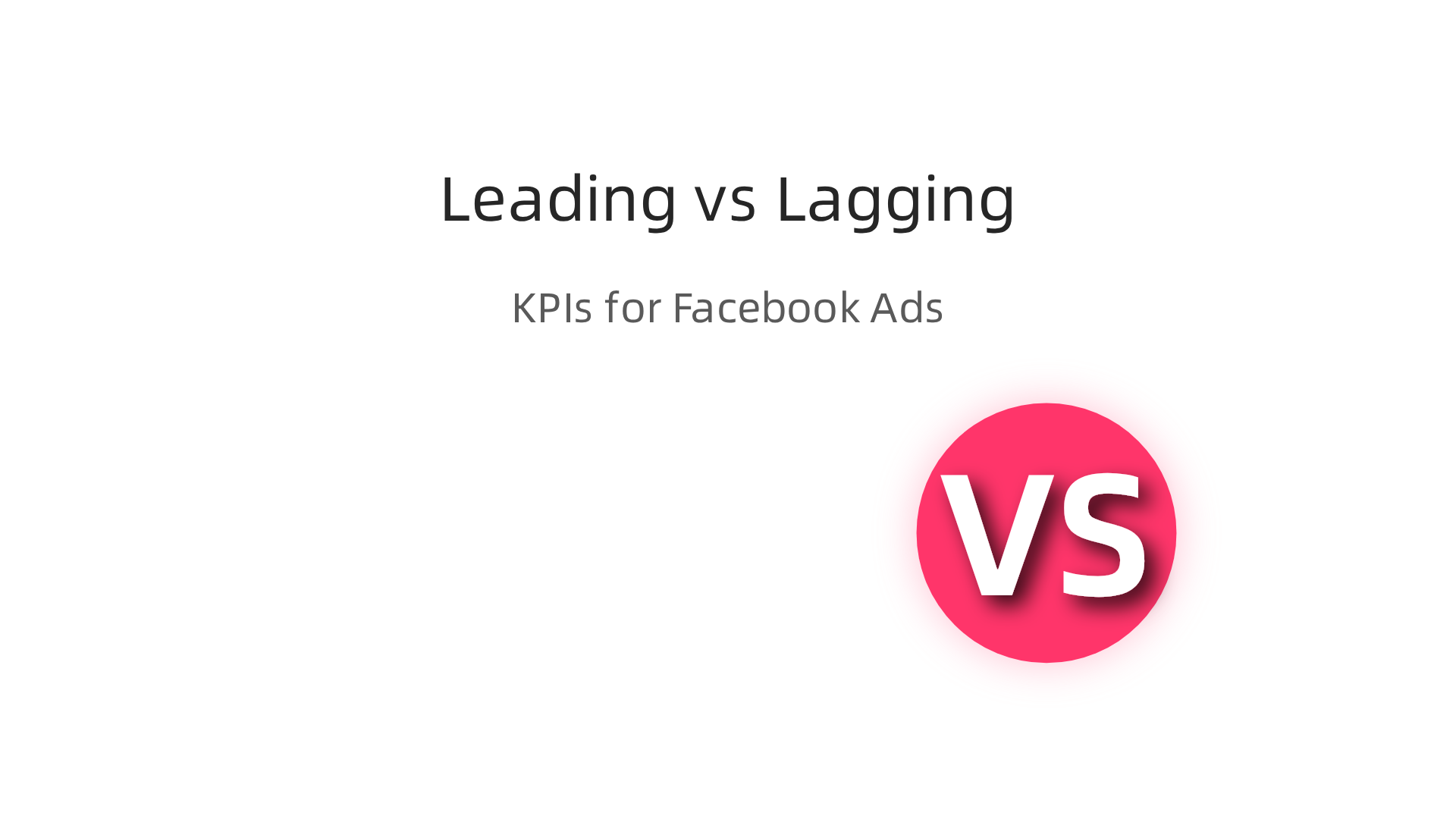 Understanding the difference between leading indicators (immediate actions) and lagging indicators (final results) in ad performance.