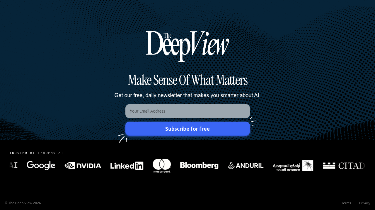 The subscription page for The AI Newsletter Worth Reading, offering daily AI insights.