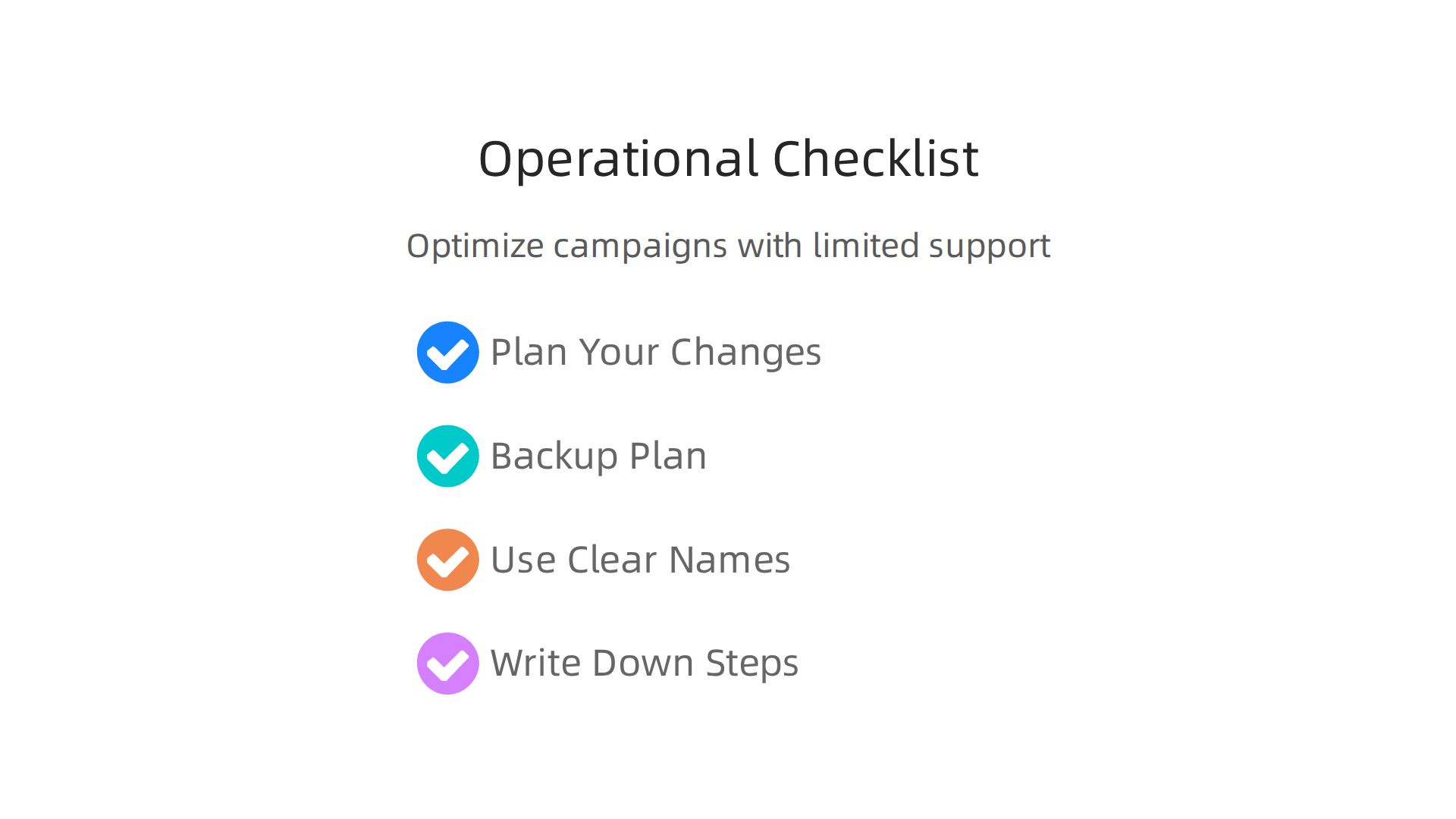 Implement these operational steps to optimize Google Ads campaigns and reduce the need for constant support.